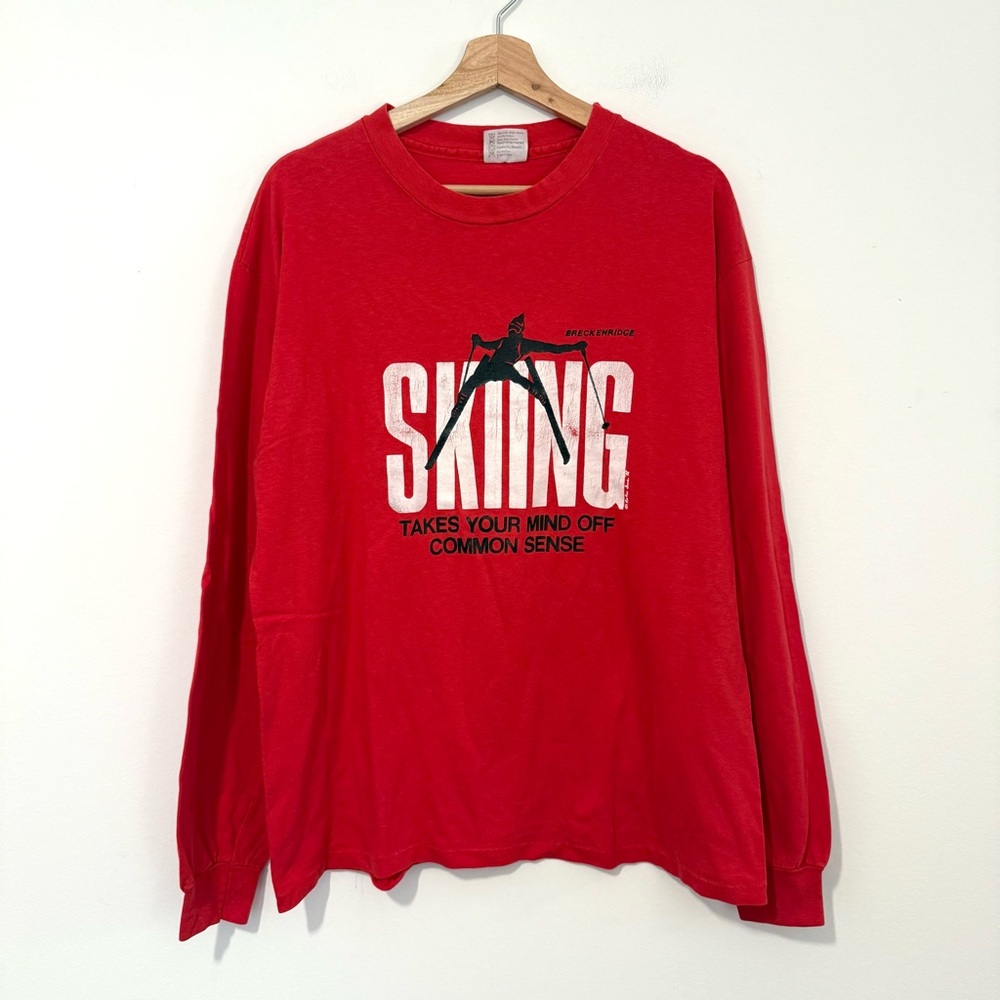 VTG 1988 Breckenridge, Colorado “Skiing Takes Your Mind Off Common Sense” Shirt